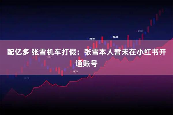 配亿多 张雪机车打假：张雪本人暂未在小红书开通账号